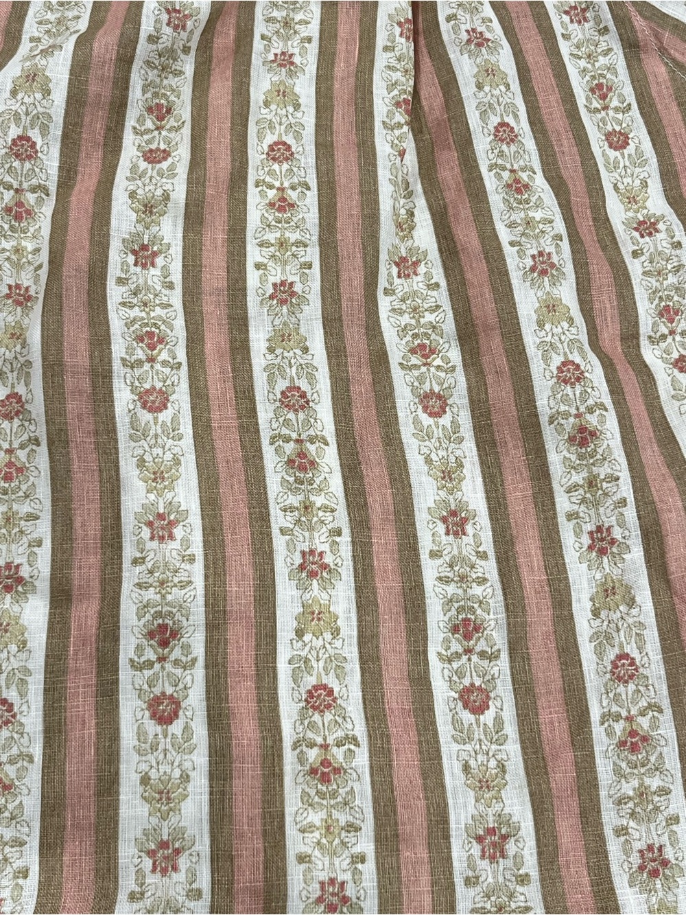 Joie 100% Linen Pink Floral Stripe Balloon Sleeve Peasant Blouse M NWT - Picture 11 of 11